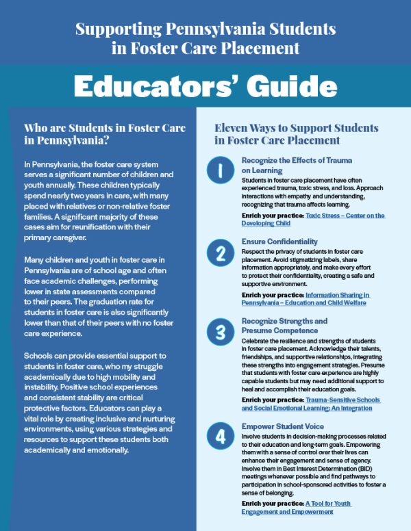 Pbs Educators Guide.pdf Educators' Guide for Students in Foster Care Placement - Education ...